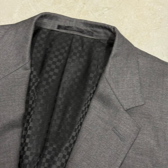 Bespoke Valenzia Cloth by Dormeuil Grey Wool Sport Coat Blazer 42L - Picture 4 of 8